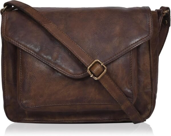 815WDNexgML._AC_SL1500.jpg Leather Flapover Crossbody Handbag Purse for Women with Adjustable Strap & Overflap Snap Closure Tote/Bag