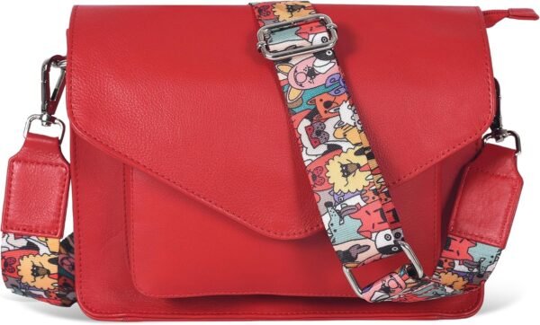 81NgIwn4BzL._AC_SL1500.jpg Leather Flapover Crossbody Handbag Purse for Women with Adjustable Strap & Overflap Snap Closure Tote/Bag