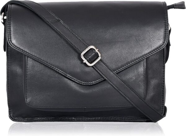 81PhSXp7aBL._AC_SL1500.jpg Leather Flapover Crossbody Handbag Purse for Women with Adjustable Strap & Overflap Snap Closure Tote/Bag