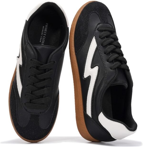 81RE7rlyLKL._AC_SL1500.jpg Sneakers for Women - Lace-Up Shoes for Women Trendy Women Sneakers with Memory Foam Insole Women's Fashion Sneakers Non-Slip Womens Shoes