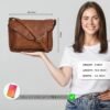 81TrVqHEWPL._AC_SL1500.jpg Leather Flapover Crossbody Handbag Purse for Women with Adjustable Strap & Overflap Snap Closure Tote/Bag