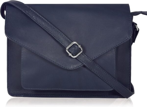 81UstS_AoyL._AC_SL1500.jpg Leather Flapover Crossbody Handbag Purse for Women with Adjustable Strap & Overflap Snap Closure Tote/Bag