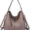 Hobo Crossbody Bags for Women Designer Faux Leather Hobo Handbags Retro Large Size Shoulder Bag Bucket Purse
