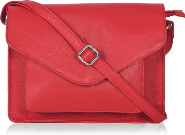 81yaD_-iTNL._AC_SL1500.jpg Leather Flapover Crossbody Handbag Purse for Women with Adjustable Strap & Overflap Snap Closure Tote/Bag