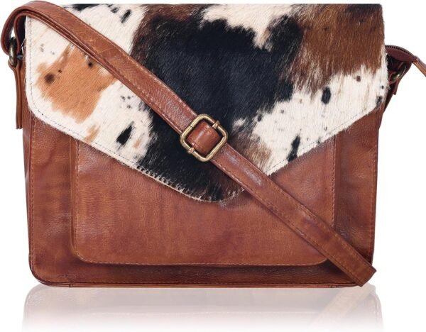 91d8HE7KVrL._AC_SL1500.jpg Leather Flapover Crossbody Handbag Purse for Women with Adjustable Strap & Overflap Snap Closure Tote/Bag