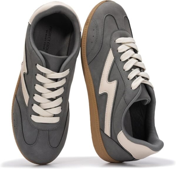 91eM48YBt3L._AC_SL1500.jpg Sneakers for Women - Lace-Up Shoes for Women Trendy Women Sneakers with Memory Foam Insole Women's Fashion Sneakers Non-Slip Womens Shoes