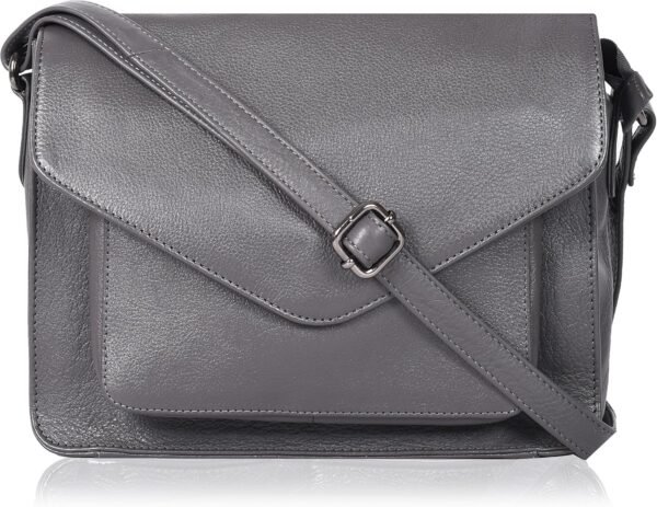 91pCGkqpiVL._AC_SL1500.jpg Leather Flapover Crossbody Handbag Purse for Women with Adjustable Strap & Overflap Snap Closure Tote/Bag